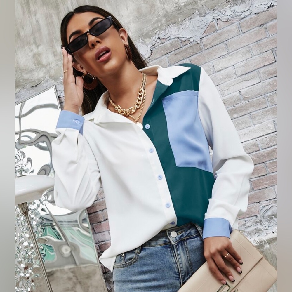 Color Block Color Shirt
